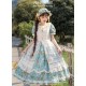 Mademoiselle Pearl Four Leaf Clover and Lime Blouse Apron Overdress JSK and Ops(Reservation/2 Colours/Full Payment Without Shipping)